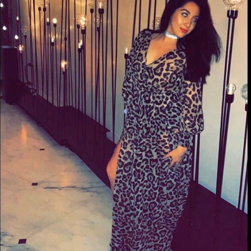Cheetah gown with built in bodysuit